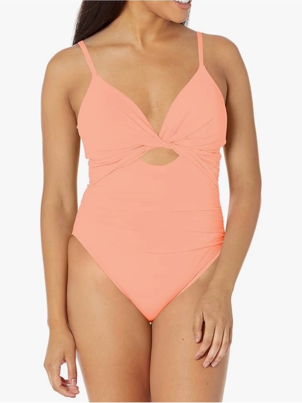La Blanca Island Goddess Twist Front Keyhole
One Piece Swimsuit in Bird Paradise
